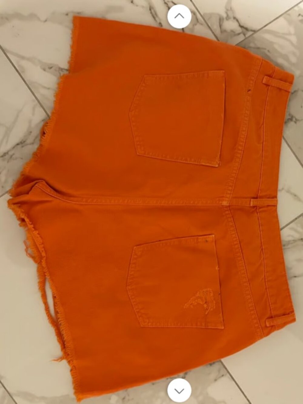 ASOS Orange Distressed Shorts